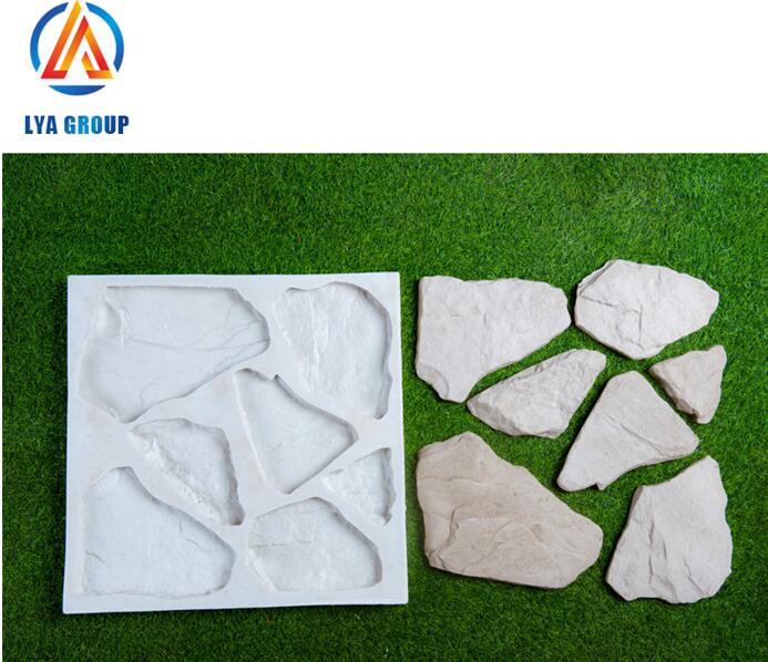 natural artificial stone fence silicone molds lightweight tile molds