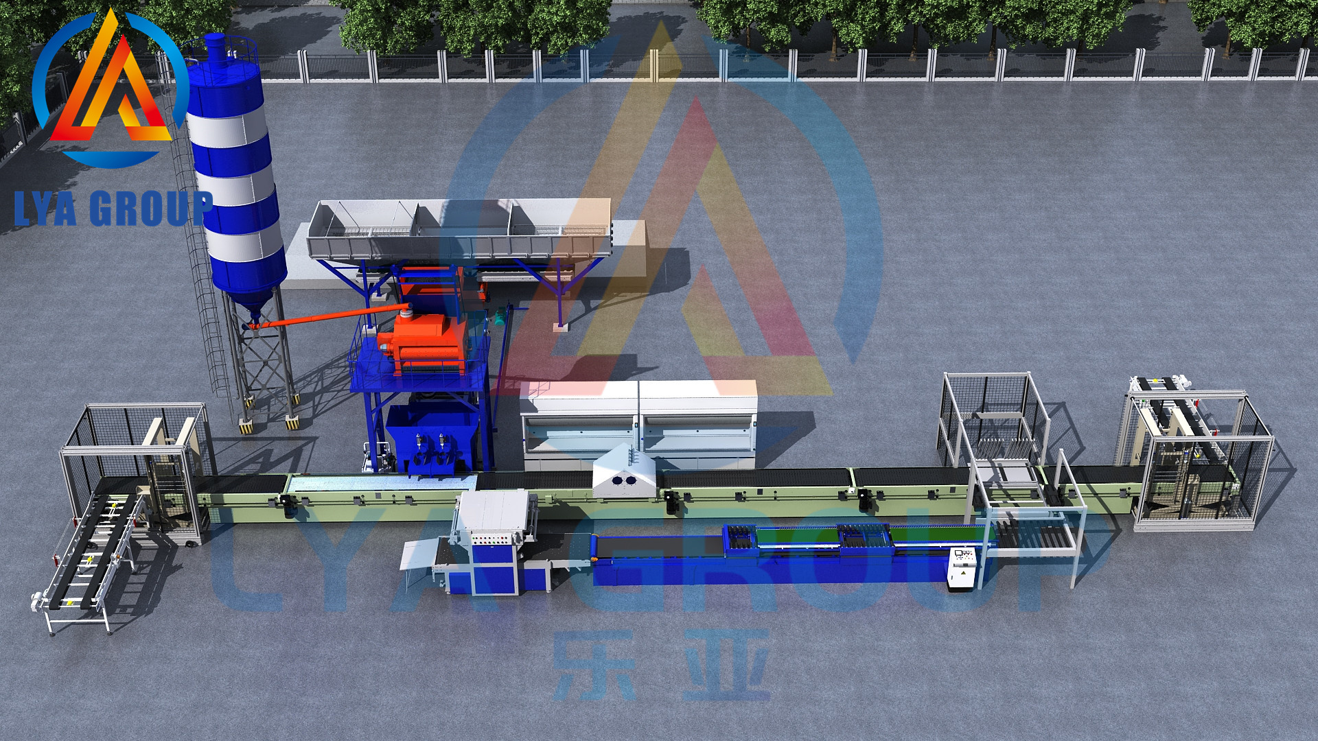 Fully automatic artificial stone production line concrete dosing system